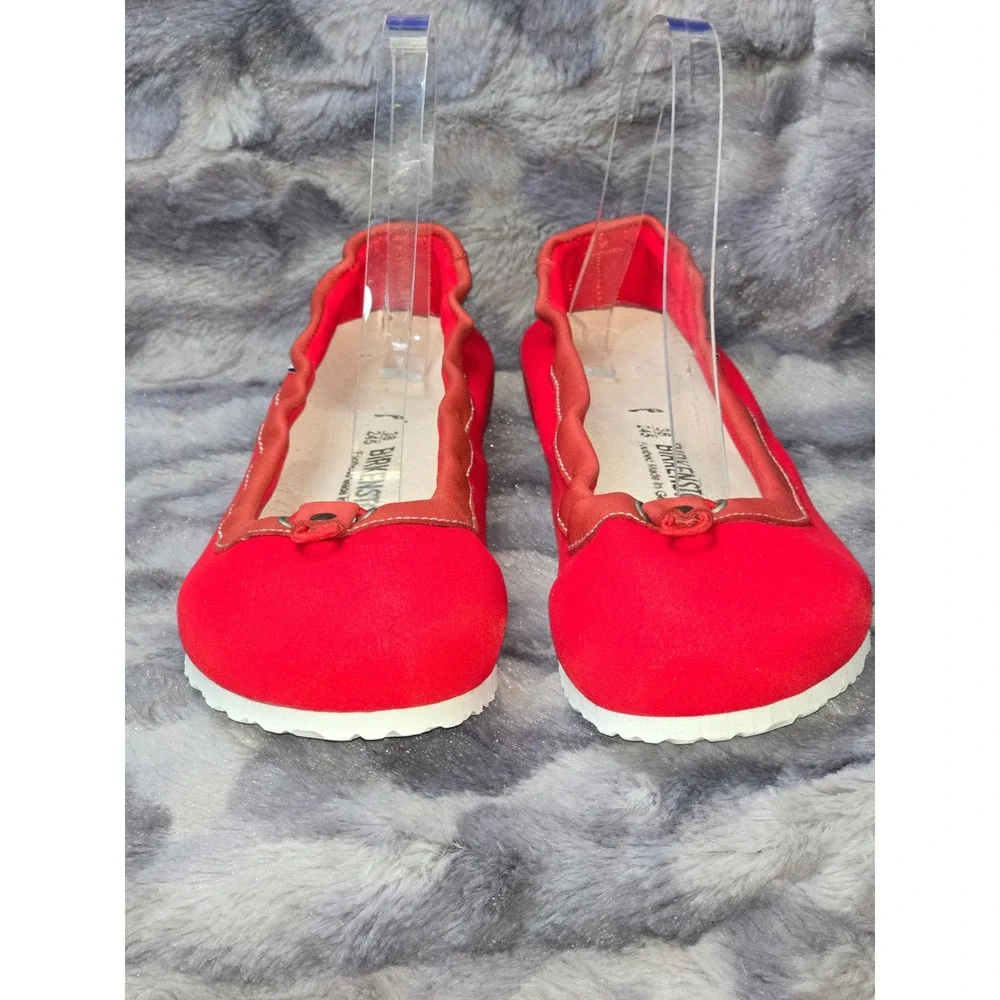 NWB Birkenstock Ponca Red Ballet Flats Slip On Shoes Women Size 38 US 7 Narrow - Picture 2 of 7